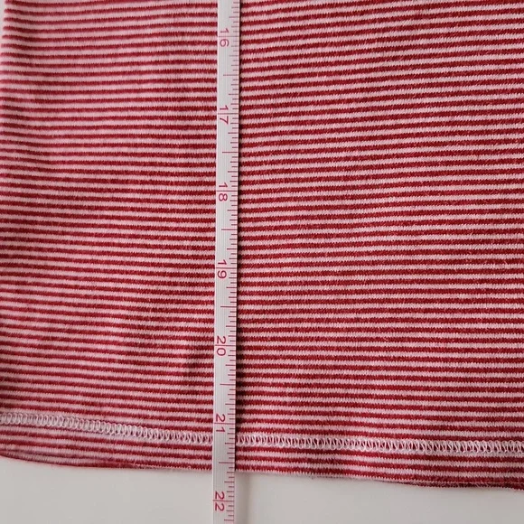 Polo Ralph Lauren Girls Medium Red Striped Tee Short Sleeve Round Neck - Picture 11 of 14